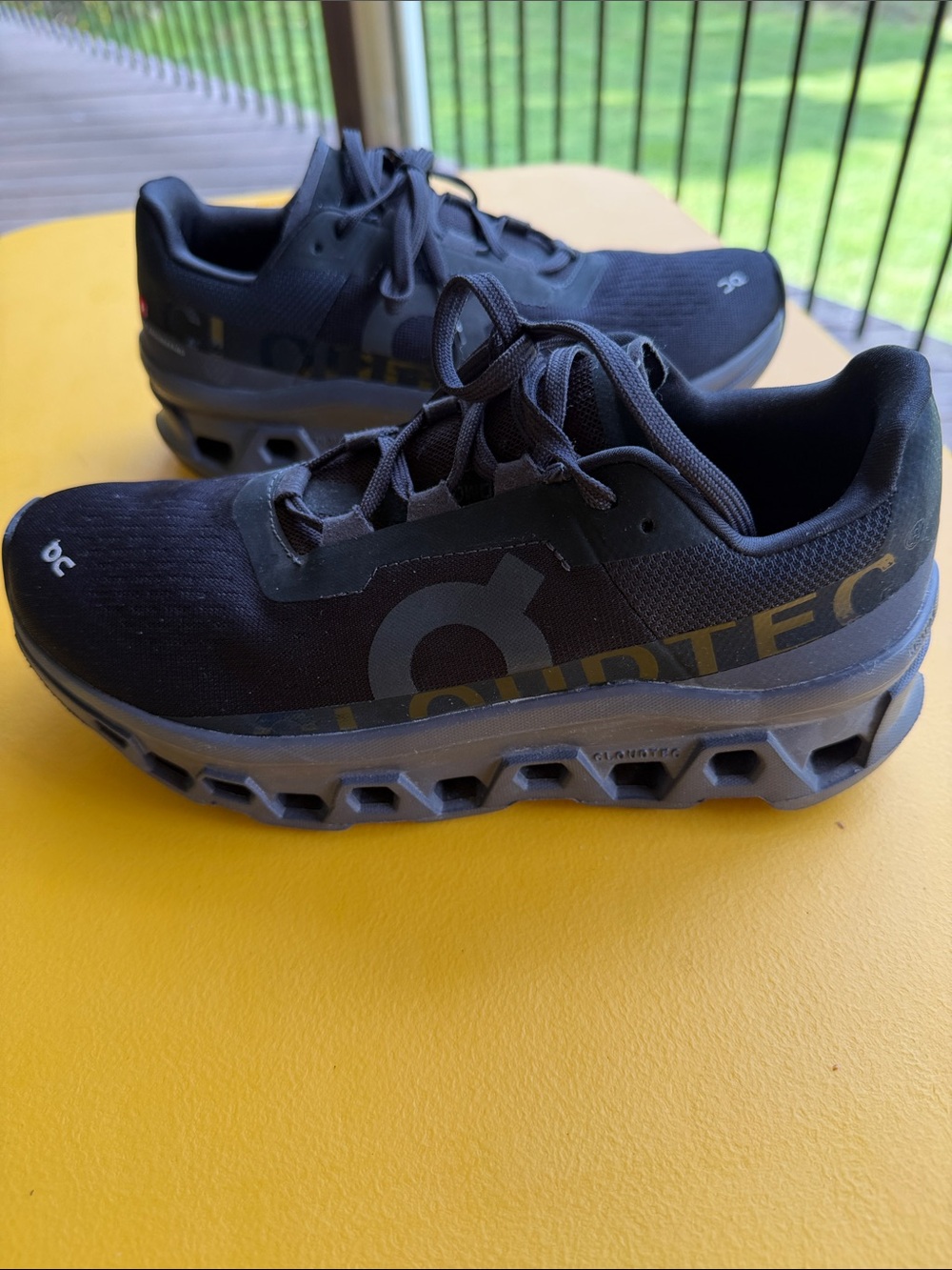 On Running Cloudmonster Women's Black Athletic CloudTec Sneakers